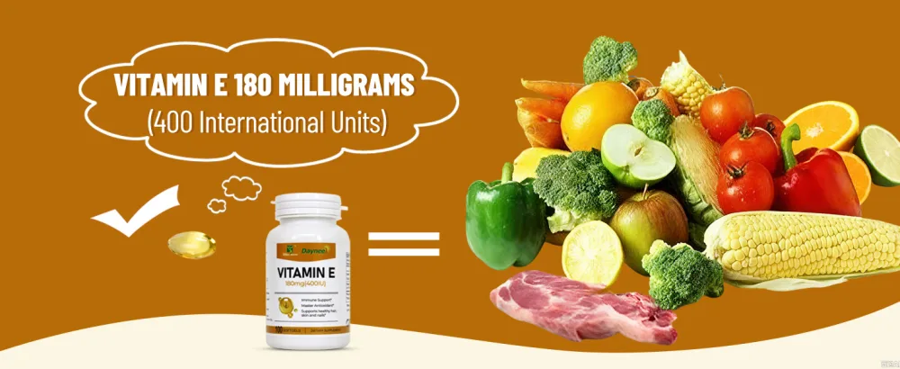 Wins Town Vitamin E Softgels 180mg (400IU), Immune Support, Master Antioxidant, Supports Healthy Hair, Skin & Nails, 100 Capsules - Vitamin E Softgels