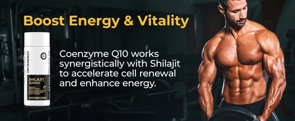OxyEnergy Shilajit and Ashwagandha 60 Capsules - Boost Energy &amp; Vitality