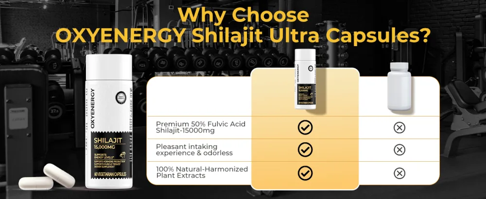 OxyEnergy Shilajit and Ashwagandha 60 Capsules - Oxyenergy Shilajit