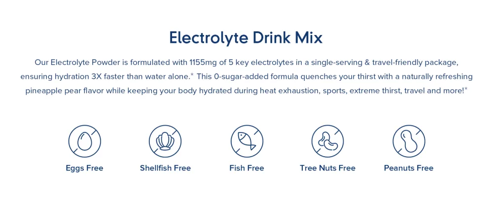 Innate Vitality Electrolytes Powder Packets, No Sugar, 5 Keto Electrolytes & Vitamins, Hydration Powder Packets, Easy to Dissolve, Natural Pineapple Pear Flavor, 16 Stickpacks - Innate Vitality Electrolyte Powder comes in travel-friendly single-serving pack stick.