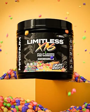 Magnum Nutraceuticals Limitless x16 Fully Loaded Preworkout 20/40 Servings, Watermelon Candy Flavor, High-Energy, Focus, Strength & Endurance for Maximum Performance - limitless