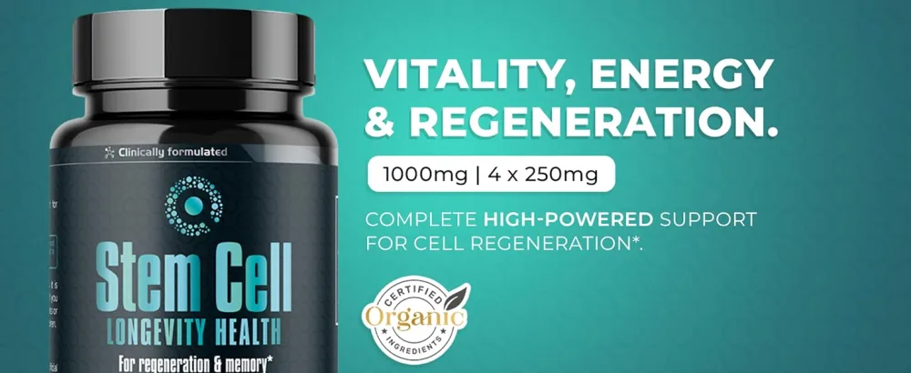 Premium Stem Cell Supplements 1,000mg (120 Caps) Boost Immunity, Reduce Joint Soreness, Support Natural Anti-Aging & Longevity with Spirulina & Chlorella for Vitality, Celulas Madre Health Formula - Steam Cell - Cell Enhancer 1000mg