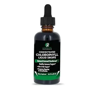 Genceutic Naturals Liquid Chlorophyll Drops 2oz, Internal Deodorant*, Skin and Hair Support* Supports Healthy Immune Function, Detoxification 2oz Drops, 60 Servings | Gluten Free | Non-GMO - Chlorophyll