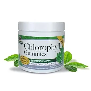 Nature's Answer Chlorophyll Gummies 60 Count | Natural Internal Deodorant* | Skin & Hair Support | Immune Support | Gelatin Free | Non GMO | G Free | - Gummies
