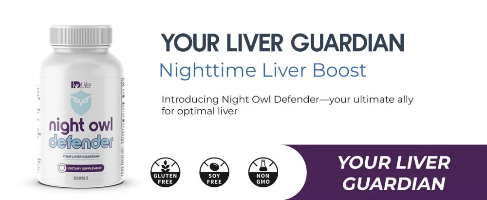 IDLife - Night Owl Defender - Milk Thistle & Curcuminoids for Liver Support, Defense Against Daily Buildup & Nighttime Wellness Boost - 60 Capsules - Night Owl