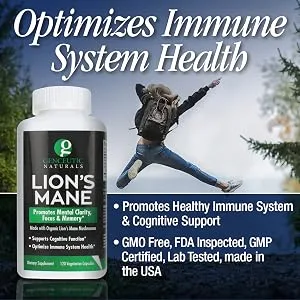 Genceutic Lion's Mane - 120 Count Organic Capsules Lions Mane Mushroom Promotes Mental Clarity and Focus - All Natural Herbal Extracts