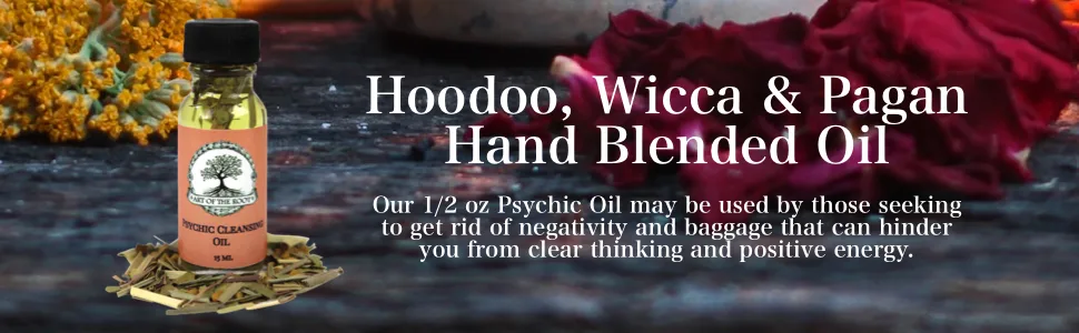 Psychic Cleansing Oil 1/2 oz | Negative Energy & Psychic Attacks | Hoodoo, Magick, Wiccan, Pagan, Spiritual Rituals - candle essential oils aromatherapy pagan herbs handmade herbal cleanse ghost chaser