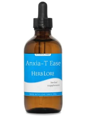 Herb Lore Anxia-T Ease Tincture Herbal Mood & Relaxation Support with Passionflower Lavender Chamomile and Flower Essences (4 fl oz) - Herb Lore Anxia-T Ease Tincture