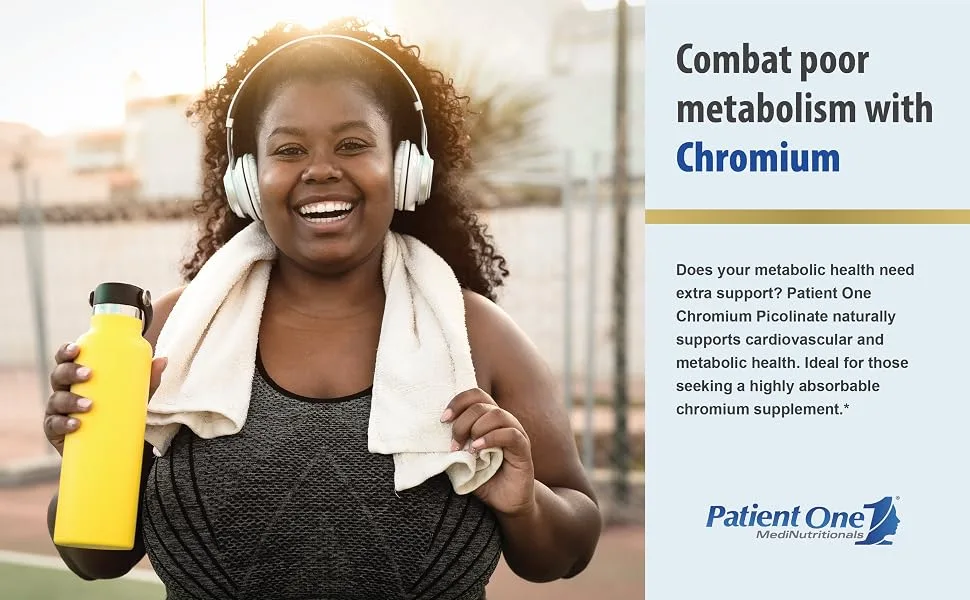 Patient One Chromium Picolinate 300 mcg | Supplement to Support Heart and Metabolic Health* | 60 Capsules - Chromium