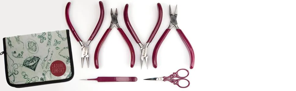 The Beadsmith Casual Comfort Variation   (Chain Nose) - Casual Comfort Plier Set