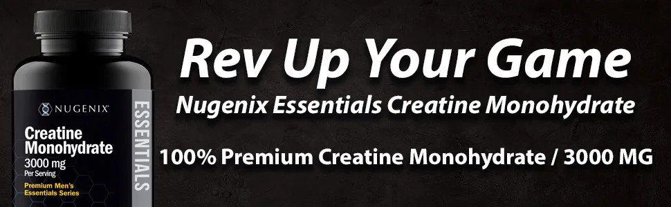 Nugenix Essentials Premium Creatine Monohydrate Pills Supplement 3000mg 150 Capsules 150 Count (Pack of 1) - nugenix essentials Creatine monohydrate 300mg