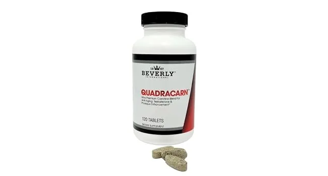 Beverly International Quadracarn 4X-Potency Lab Tested Ultra-Premium Carnitine Blend for Fat Loss Muscle Definition Metabolism Mood Energy Boost Anti-Aging Brain Function. 120 Tablets. - Quadracarn MAIN IMAGE