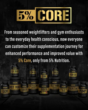 5% Nutrition Core L-Glutamine 5000 Supplement w/L-Alanine | Immune & Digestive Support | Amino Acid Muscle Builder Post Workout Recovery | Unflavored (60 Servings) - About