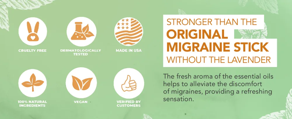 Basic Vigor Migrastil Extra Strength Migraine Stick Advanced Formula Strong Aromatherapy Roll On Includes Menthol Essential Oils No Lavender Made in The USA. 1 - fresh aroma of the essential oils helps alleviate the discomfort of migraines