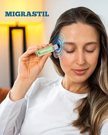 Basic Vigor Migrastil Extra Strength Migraine Stick Advanced Formula Strong Aromatherapy Roll On Includes Menthol Essential Oils No Lavender Made in The USA. 1 - product information 12