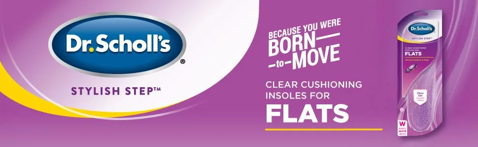 Dr. Scholl s Stylish Step Clear Cushioning Insoles for Flats  1 Pair  Size 6-10 - product information 1