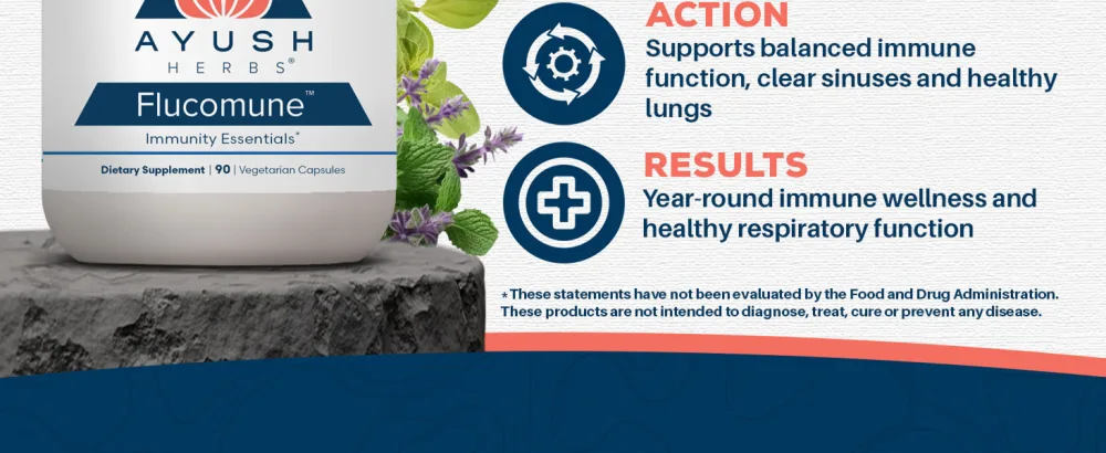 Ayush Herbs Flucomune - Immune Support Supplement Sinus Support for Women & Men Herbal Lung & Respiratory Balance for Adults - 90 Vegetarian Capsules (1 Count) - relief ringing ears zinc supplements bromelain attack beekeepers naturals health oscillococcinum
