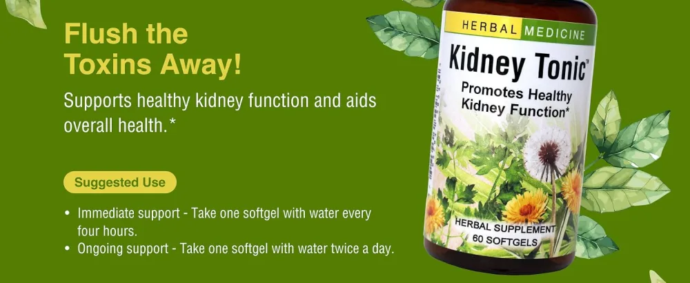 Herbs Etc. Kidney Tonic Softgels - Function Supplement - Natural with Dandelion Saw Palmetto & Parsley - 60 Softgels (60 Servings) - product information 18