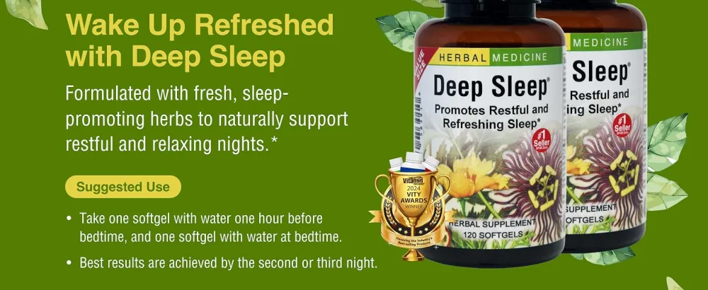 Herbs Etc. Deep Sleep Softgels - Herbal Sleep Support Supplement - Rest & Calming Support with Passionflower Chamomile & Lemon Balm - 120 Softgels (120 Servings) - 2 Pack 120 Count (Pack of 2) - product information 18