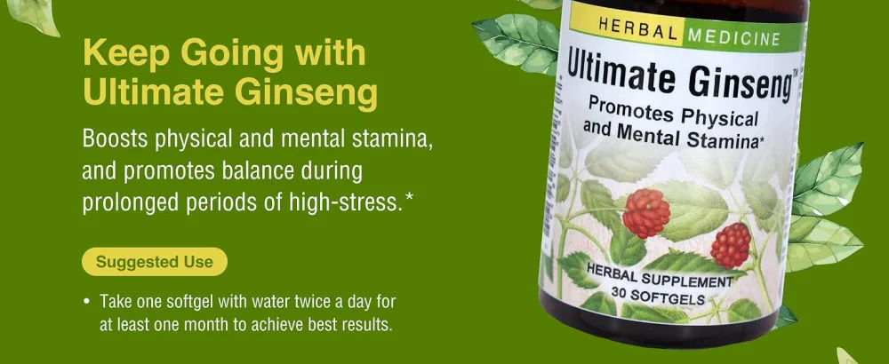 Herbs Etc. Ultimate Ginseng Softgels - Support Continuous Physical Activity - Aids Brain Health - Supports Daily Stamina for Physical & Intellectual Activity - Gluten-Free - 30 Softgels (30 Servings) - product information 18