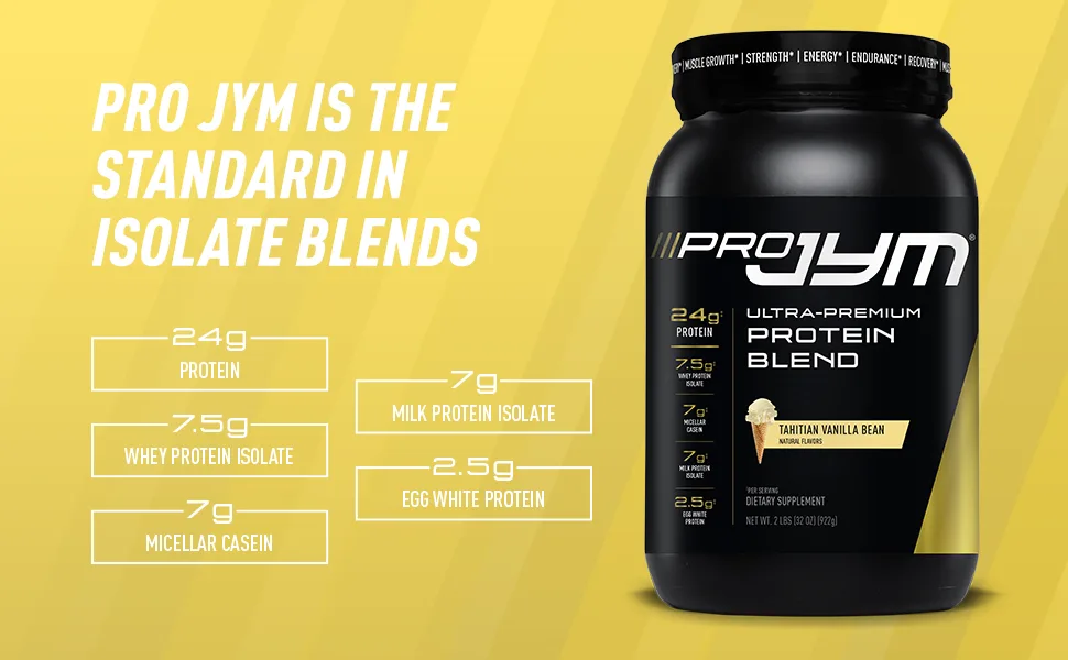 PRO JYM 45 Servings - Tahitian Vanilla Bean & - Post-Workout with BCAA's Glutamine Creatine HCL - product information 28
