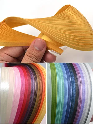 JUYA Metallic Paper Quilling Set 2/3/5/7/10mm Width Available (24 Colors  Paper Width 3mm) Paper Width 3mm 24 Colors - Metallic Color Strips Details