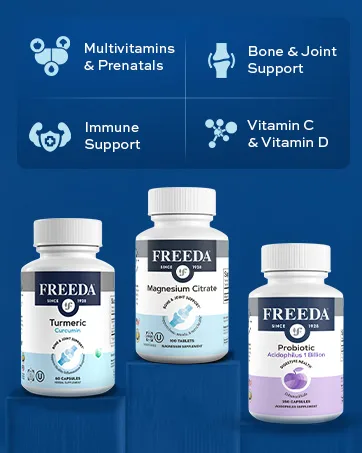 Freeda Iron Supplement - Ferrous Fumarate Iron Tablets 100 Count (Pack of 1) - Multivitamin prenatal bone and Joint support immune support vitamin c vitmain d