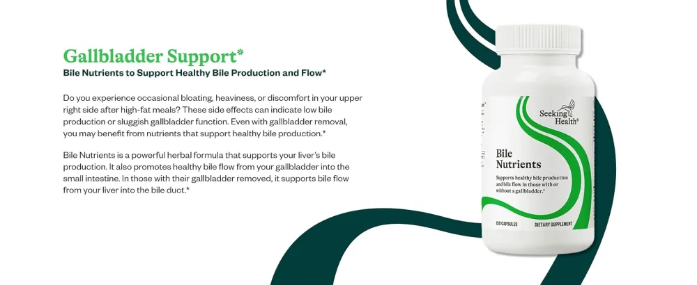 Seeking Health Bile Nutrients Herbal Digestive Support for Healthy Gallbladder Function and Bile Production Supports Healthy Fat Digestion and Liver Function (120 Capsules)* - product information 14