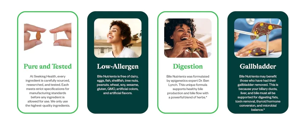 Seeking Health Bile Nutrients Herbal Digestive Support for Healthy Gallbladder Function and Bile Production Supports Healthy Fat Digestion and Liver Function (120 Capsules)* - product information 19