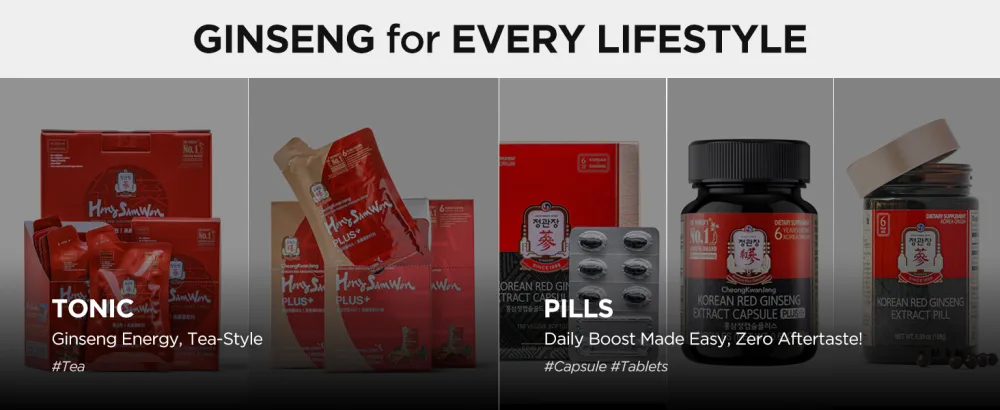 JUNG KWAN JANG Korean Red Ginseng Extract Capsule Plus - All-in-One Energy Support Vegan Supplements - No Caffeine & Non-GMO (30 Capsules) - aplus content image