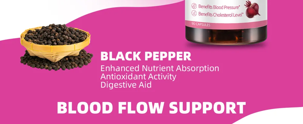 GANOHERB Beet Root Capsules with Grape Seed Extract Beetroot Supplement 4 in 1 with Reishi Mushroom Black Pepper to Support Circulation 90 Rapid Release Capsules - product information 20