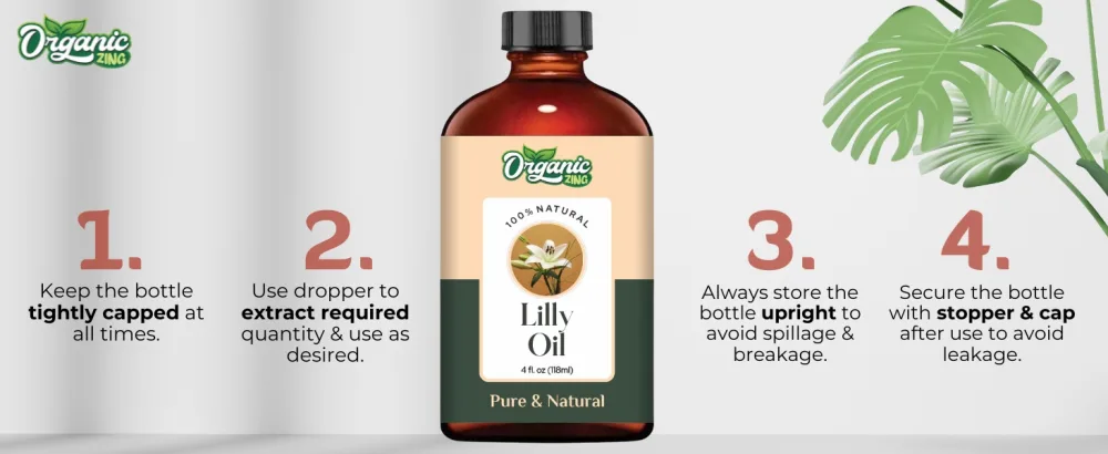 Organic Zing Lily (Lilium Auratum) Oil | Pure & Natural Essential Oil for Skincare & Aroma & Diffusers - 30ml/1.01fl oz - product information 21