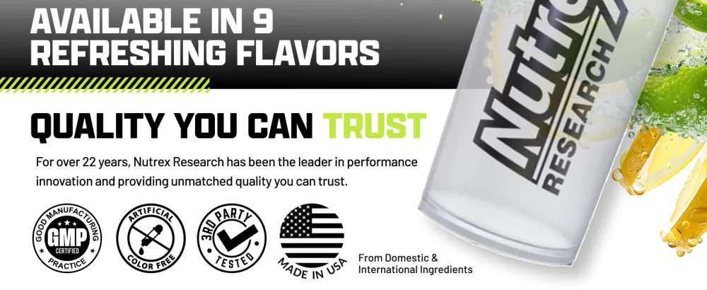 Nutrex Research EAA Hydration | EAAs + BCAA Powder | Muscle Recovery Strength Muscle Building Endurance | 8G Essential Amino Acids + Electrolytes | (Packaging My Vary) 30 Servings (Lemon Lime) - Trust