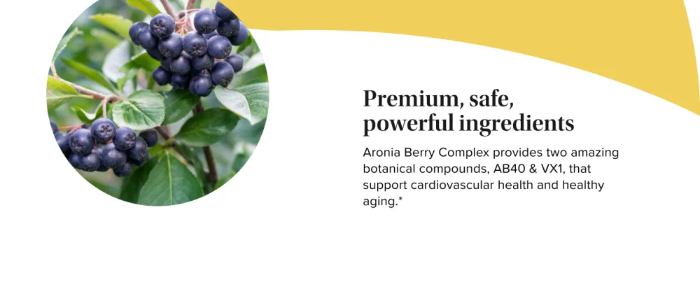 Terry Naturally Aronia Berry Complex - Antioxidant Support Supplement with Grape Seed Extract - Dietary Supplement Formula to Support Healthy Heart Function - 60 Capsules (60 Servings) - product information 21