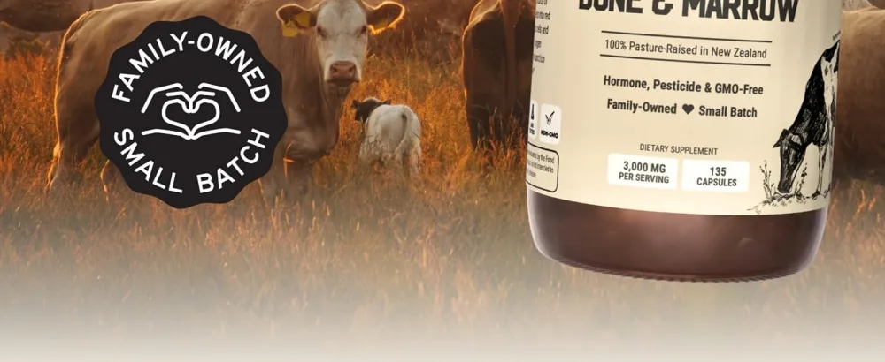 MK Supplements Grass-Fed Beef Bone & Marrow Supplement Supports Healthy Joints Bones Teeth Immune Support Freeze-Dried Non-GMO 45 Servings (3 000 mg Each) Bone & Marrow 45 Servings - natural bone support with collagen and minerals