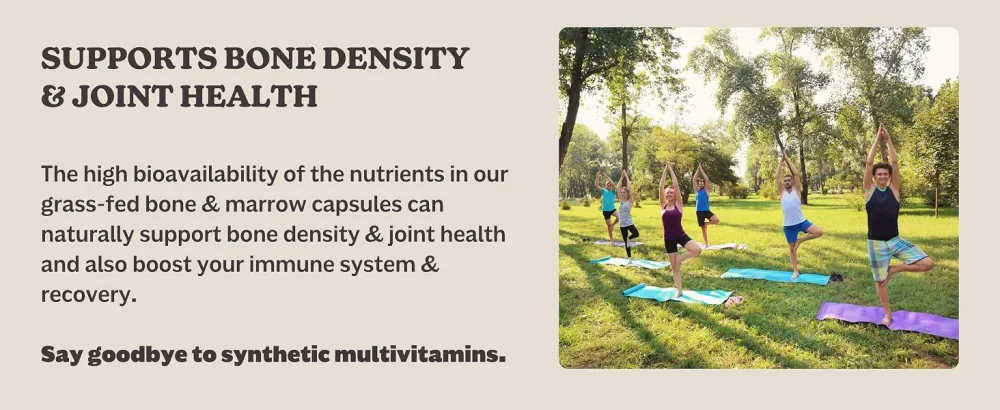 MK Supplements Grass-Fed Beef Bone & Marrow Supplement Supports Healthy Joints Bones Teeth Immune Support Freeze-Dried Non-GMO 45 Servings (3 000 mg Each) Bone & Marrow 45 Servings - natural joint support with bone-derived nutrients