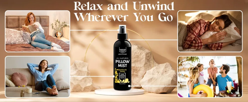 Aromasong Lavender Pillow Spray for Sleeping | 2-Pack | All Natural Calming Linen & Bedtime Sleep Mist for Deep Sleep - Pillow Spray Aromatherapy with Botanical Essential Oils for Relaxing Stress - product information 7