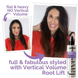 fave4 hair Vertical Volume Root Lifting Spray for All Day Fullness  Add Strength & Shine  7.2 oz - before and after