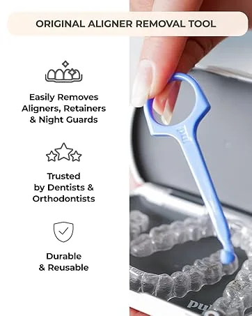 BITE ME 12 Pack Reusable 2 in 1 Clear Aligner Seating and Removal Tool Assorted Colors - The Original Aligner Removal Tool