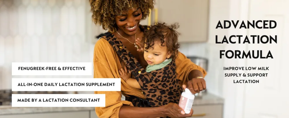 Holistic Lactation Advanced Lactation Formula (30 Servings) Supplement to Support Milk Supply Contains Organic Moringa and Milk Thistle Extract Fenugreek-Free - Fenugreek-free no domperidone lactation supplement postnatal vitamins mother women lechita prenatal