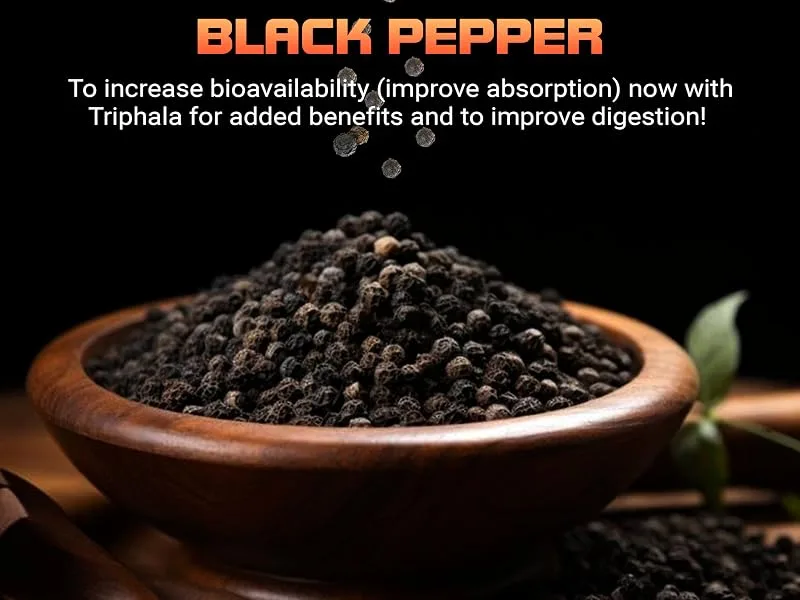 Kailash Herbals Triphala Turmeric Curcumin 1950MG with Black Pepper 100 Vegan Capsules Digestive System Health Dietary Supplement - Triphala and Black pepper