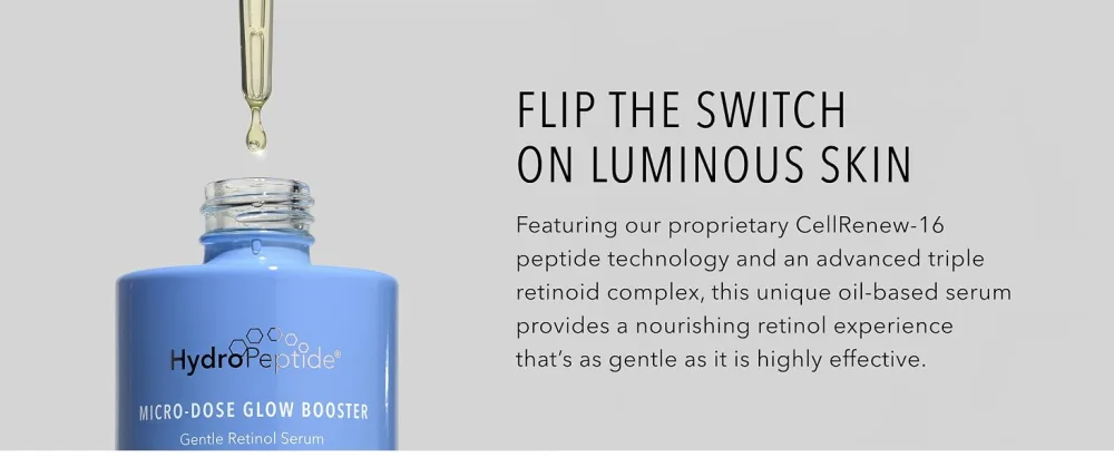 HydroPeptide Micro-Dose Glow Booster Gentle Retinol Oil-Based Serum 1 Ounce - Micro-Dose Glow Booster