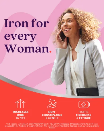 Active Iron Prenatal Iron Supplement + Prenatal Vitamins for Women 30 Non-Constipating Capsules + 30 Time-Release Multivitamins Pregnancy Breastfeeding & Postpartum Essentials - iron for every woman: increases iron, non constipating, fights tiredness