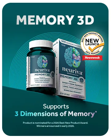 NEURIVA Memory 3D Brain Supplement - Decaffeinated Nootropic Capsules for Memory Focus & Cognitive Function - Short Term Long Term & Working Memory Support - 50ct 50 Count (Pack of 1) - Neuirva Memory 3D Brian and Memory Supplement for Memory