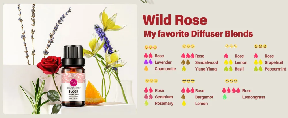 2-Pack Jasmine Essential Oil 100% Pure Orangic Aroma Plant Essential Oils Set for Diffuser - 2x10ML - wild rose oil diffuser blends