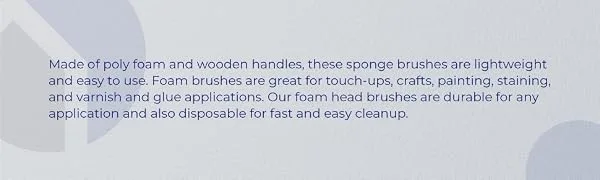 Pro Grade - Foam Brushes - 2 Inch - 48 Piece Poly Foam Brush Set - Copy