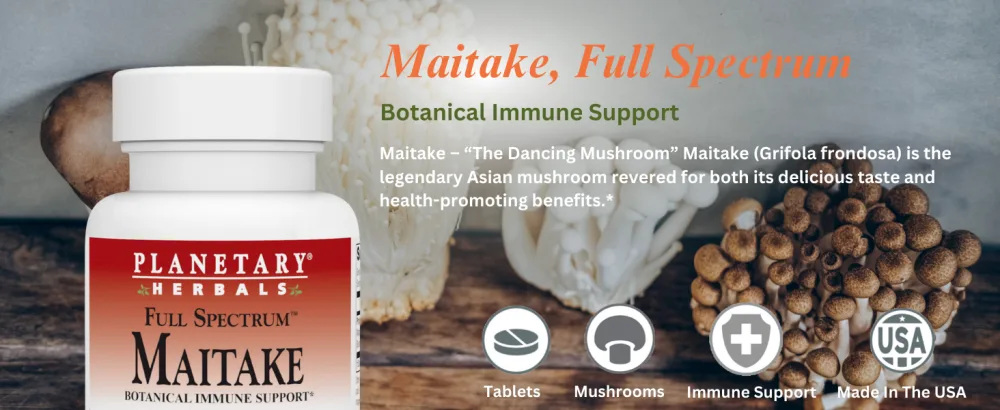 Full Spectrum Maitake Mushroom 650mg - 30 Tablets - Maitake, Full Spectrum Desktop