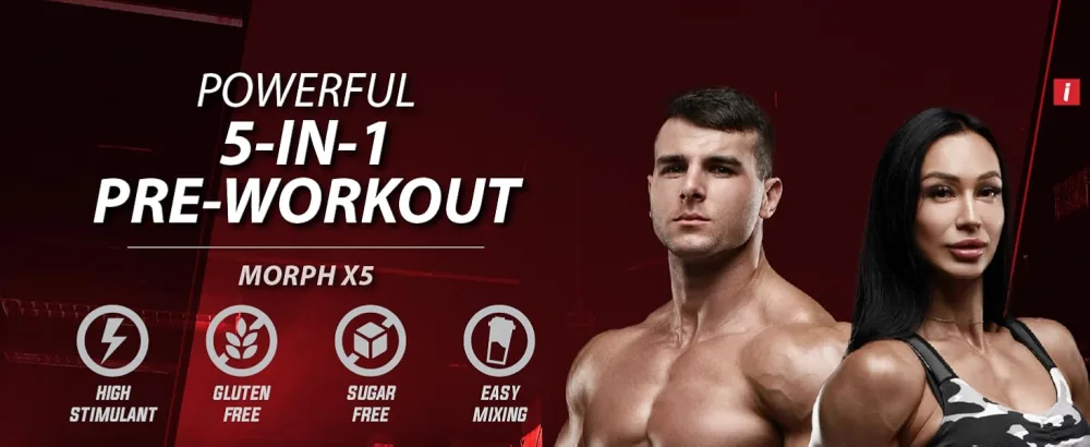iSatori Morph X5 Intense Pre Workout with Beta Alanine Creatine Magnapower Citrulline Malate- Nitric Oxide Flow & Pump Supplement for Energy Endurance and Strength Cherry Frost (20 Servings) - nitric oxide supplement pre workout women protein shots weight gainer with creatine powder