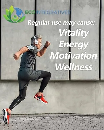 EcoIntegratives Lithium Oro 5mg Supports Healthy Mood Emotional Wellness Behavior and Memory. Bioavailable 100 Caps (Elemental Lithium Orotate) (5) - Active man running. Regular use may cause: Vitality, Energy, Motivation, Wellness - Ecointegratives