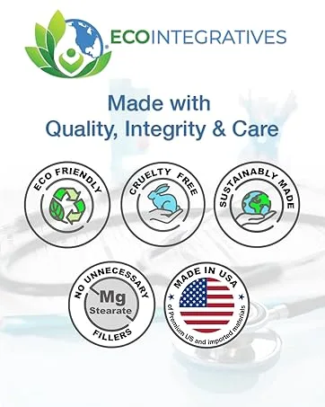 EcoIntegratives Lithium Oro 5mg Supports Healthy Mood Emotional Wellness Behavior and Memory. Bioavailable 100 Caps (Elemental Lithium Orotate) (5) - Made with Quality, Integrity and care, Cruelty-free, sustainably made, Made in USA